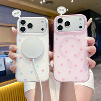 Coque de téléphone magnétique sans fil à chargement rapide, motif dessin animé dégradé, antichoc et protectrice pour iPhone 18 17 16 15 Pro Max