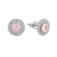 Edler Schmuck Sterling Silber Ohrringe Vintage Luxus Blumen design mit gelben Zirkon eingelegten Ohrringen Hochzeit Anpassung