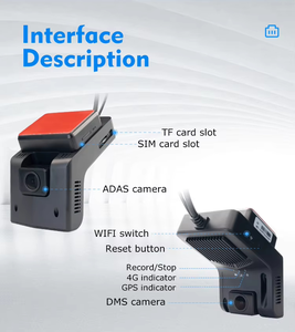 Caméra embarquée 4G LTE avec GPS, prenant en charge 4 caméras, avec moniteur de comportement du conducteur IA, <span class=keywords><strong>DSM</strong></span>, ADAS pour la logistique et la sécurité des camions - Product Image 6