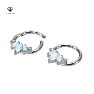 Astm F136 Titânio Acessórios De Moda, Anel De Rosca Irregular, Anel De Nariz De Noivado Banhado A Ouro Colorido