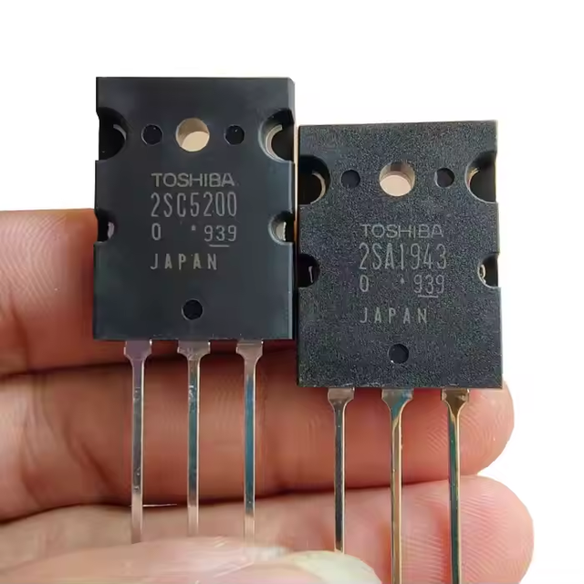 original transistor 2sc5200 2sa1943 5A 230V 150W 25MHz To-3PL 5200 1943 Audio Amplifier Power Transistor 2sc5200 2sa1943