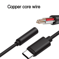 3,5mm auf Typ-C Adapter Buchse auf Typ-C AUX Audio DAC Chip Kopfhörerkabel Klinkenstecker auf USB-C Stecker 12cm Länge