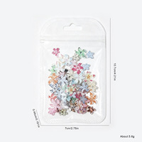 Breloques 3D en résine gelée pour ongles, motifs fleurs de lys et fleurs en cristal de glace, couleurs assorties, style dessin animé mignon et scintillant, pour la décoration d'ongles press-on et DIY