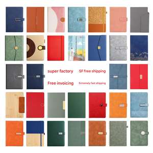 Huashanqi, venta al por mayor, personalizado, A5, Clip-on, <span class=keywords><strong>Notebook</strong></span>, oficina <span class=keywords><strong>de</strong></span> negocios, caja <span class=keywords><strong>de</strong></span> regalo, conjunto - Product Image 4