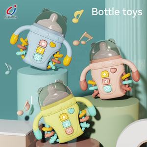 Chengji nouveau-né biberon Puzzle musique éducative sensorielle anneau de dentition apaisant et hochet bouteille de lait - Product Image 4