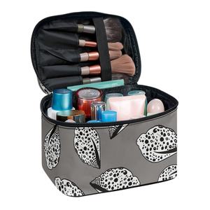Bolso de gran capacidad Personalización exclusiva Bolsa de maquillaje con cremallera de tela de alta calidad Bolsa de cosméticos de concha marina brillante Impresión a pedido - Product Image 3