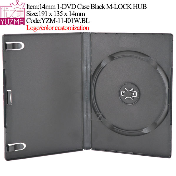 I01:14mm M-LOCK 1-DVD Case Black