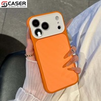 Nouvelle arrivée Coque de téléphone en silicone liquide de couleur unie, douce au toucher, antichoc, protection complète de l'objectif pour iPhone 13-18