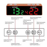 YIZHI Mini portable LED électronique Score Keeper Display Type-c Chargement Powered Digital Scoreboard pour Ball Match Jeux de société