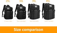 Sac à dos tactique 45L imperméable avec système MOLLE pour la randonnée et la chasse en plein air