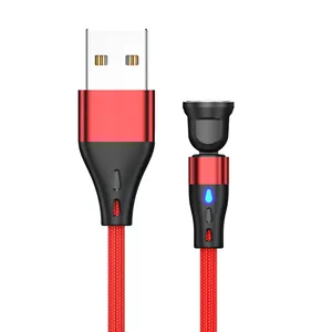 2023 New 7pin 3in1 Magnetic Charging Data Cable Free Rotate+Bending For All Mobile Phones Charger Adapter USB Cables