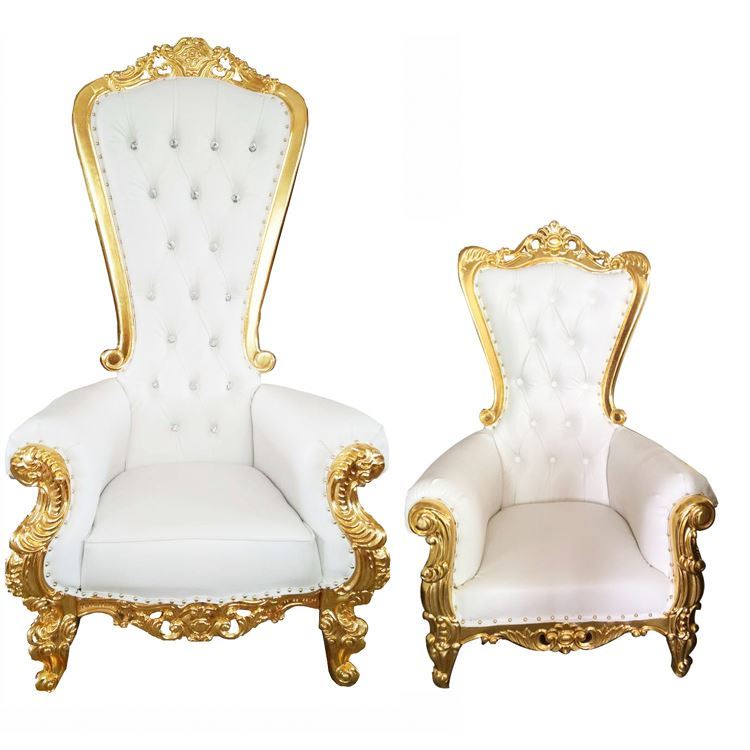 Utilisé Trône À Vendre Velours Haut Dossier Mariée Marié Décoration Royale Design Noir Chaises De Mariage Roi Et Reine Chaises