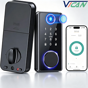 Clavier biométrique personnalisé, serrure intelligente Wi-Fi, serrure connectée TTlock, serrure de porte numérique intelligente, clé par empreinte digitale, carte-clé, clavier. - Product Image 1