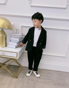 Venta caliente niño guapo Casual pequeño traje moda <span class=keywords><strong>pasarela</strong></span> niños traje 2 conjuntos. - Product Image 5