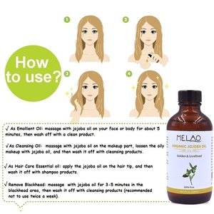 Diluir marcas <span class=keywords><strong>de</strong></span> acné y líneas secas Jojoba <span class=keywords><strong>aceite</strong></span> portador Etiqueta Privada <span class=keywords><strong>aceite</strong></span> <span class=keywords><strong>de</strong></span> Jojoba oro orgánico 100% puro - Product Image 3