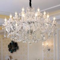 Lustre moderne de luxe en cristal K9, luminaire suspendu à LED en forme de bougie pour la décoration de mariage, salon, restaurant, salle de banquet