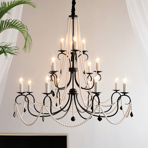 Lámpara colgante de cristal de lujo para Banquete de boda, candelabro de vela inspirado en Villa para restaurante, Hotel, habitación de princesa - Product Image 4