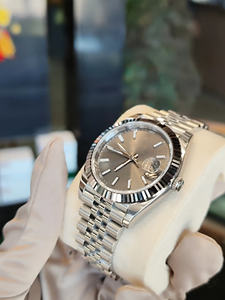 Factory Hot Selling Luxury Men's & Ladies' 41mm Gray Mechanical Sport <b>Watch</b> Customized 20mm Stainless Steel Band Hidden Clasp - Product Image 4