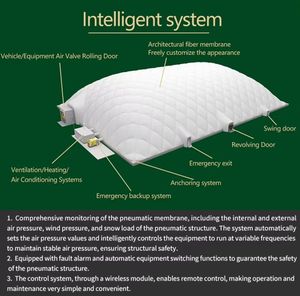 Dôme sportif gonflable géant Yijin personnalisé en PVC/PVDF/PTFE à ouverture rapide automatique pour toutes les saisons, structure membranaire pour intérieur - Product Image 6
