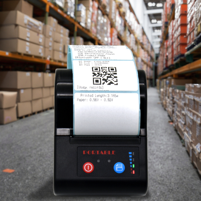 58mm Portable Thermal Receipt Printer Attach to Belt Bluetooth Mini Label Printing Machine with Strap Mobile Printer for Phone