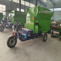Chariot d'alimentation multifonctionnel pour ferme bovine, concassage, mélange et épandage d'herbe machine intégrée Matériel d'élevage