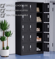 Armoire de rangement en acier moderne à plusieurs niveaux, robuste et verrouillable, pour bureau, école, centre sportif et entrepôt