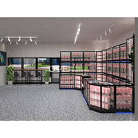 Comptoir en verre en aluminium pour magasin de fumée Vitrine pour tabac avec éclairage Magasins de détail Vitrines en verre