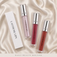 Gloss à lèvres hydratant hautement pigmenté, 3 couleurs très vendues, gloss brillant, cosmétiques en marque privée OEM
