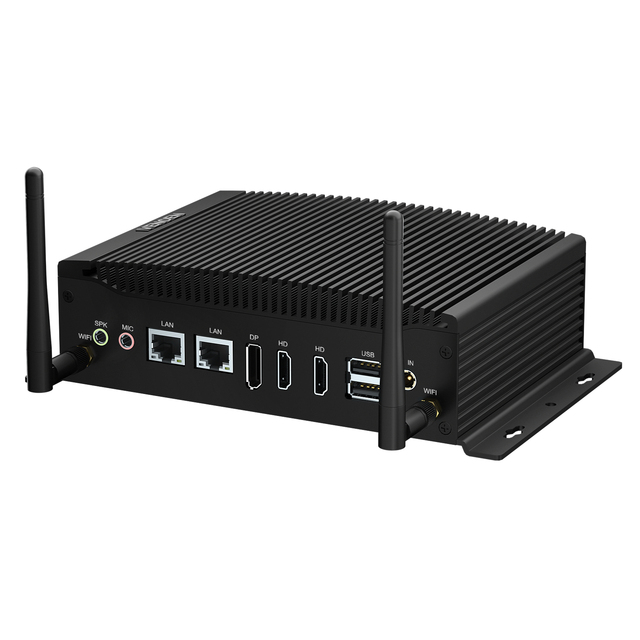 Fanless Industrial Mini PC Core I5 1235U Max 64GB RAM Dual Lan with 2 RS232/RS485 GPIO Dual HD+DP Triple Display Rugged Computer