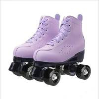 Nouveauté : Patins à roulettes à 4 roues, patins à roulettes en cuir unisexes pour adultes, hommes et femmes, patins pas chers pour la location
