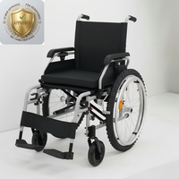Fauteuil roulant manuel tout-terrain léger en aluminium avec accoudoirs réglables en hauteur, chaise de mobilité active autopropulsée