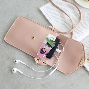 女性用ハート型財布レザークロスボディショルダーバッグウォレットケース携帯電話ポーチ - Product Image 3