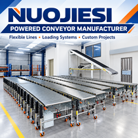 Système de convoyeur à rouleaux motorisé extensible pour le chargement de camions et le déchargement de conteneurs, usine OEM