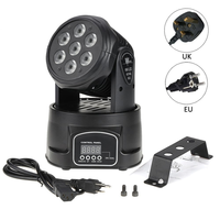 Lumière de tête mobile LED laser mini wash RGBW DMX512 7x10W pour scène, fête, salle, bar, DJ, discothèque