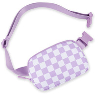 Nouvel Arrivage Sac Banane Imperméable Style Carreaux, Sac de Ceinture Bandoulière et Sac Poitrine Décontracté pour Sports de Plein Air