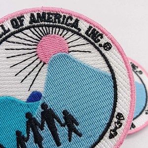 Patch Ricamata Personalizzata da 3 Pollici DST 1938 Jack and Jill of America Inc Rosa e Blu - Product Image 4