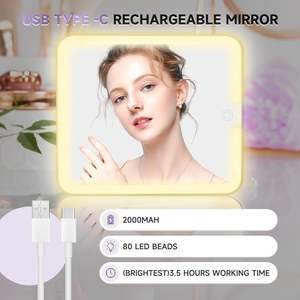 Professionnel 3 couleurs Dimmable LED éclairé étanche étui <span class=keywords><strong>de</strong></span> maquillage couverture miroir grande capacité voyage <span class=keywords><strong>Train</strong></span> boîte organisateur personnalisé - Product Image 4