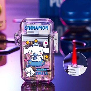 Dẫn ánh sáng trong suốt trường hợp nhẹ hơn Windproof ngọn lửa màu Đỏ kuromi nhẹ hơn Hello Kitty phim hoạt hình nhẹ hơn - Product Image 3