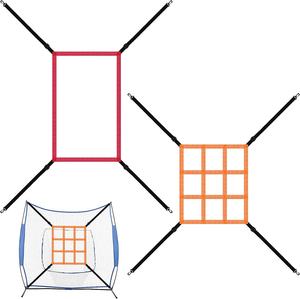 Filet de zone de frappe réglable HV Brand 1/9 pour entraînement de softball et de baseball, en polyester pour une pratique optimale - Product Image 2