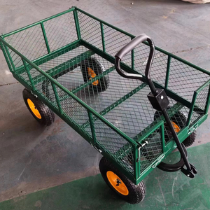 <strong>Cart</strong> Yard Garden Utility <strong>Wagon</strong> <strong>Dump</strong> Lawn Heavy Duty Wheelbarrow Trailer Steel - Product Image 1