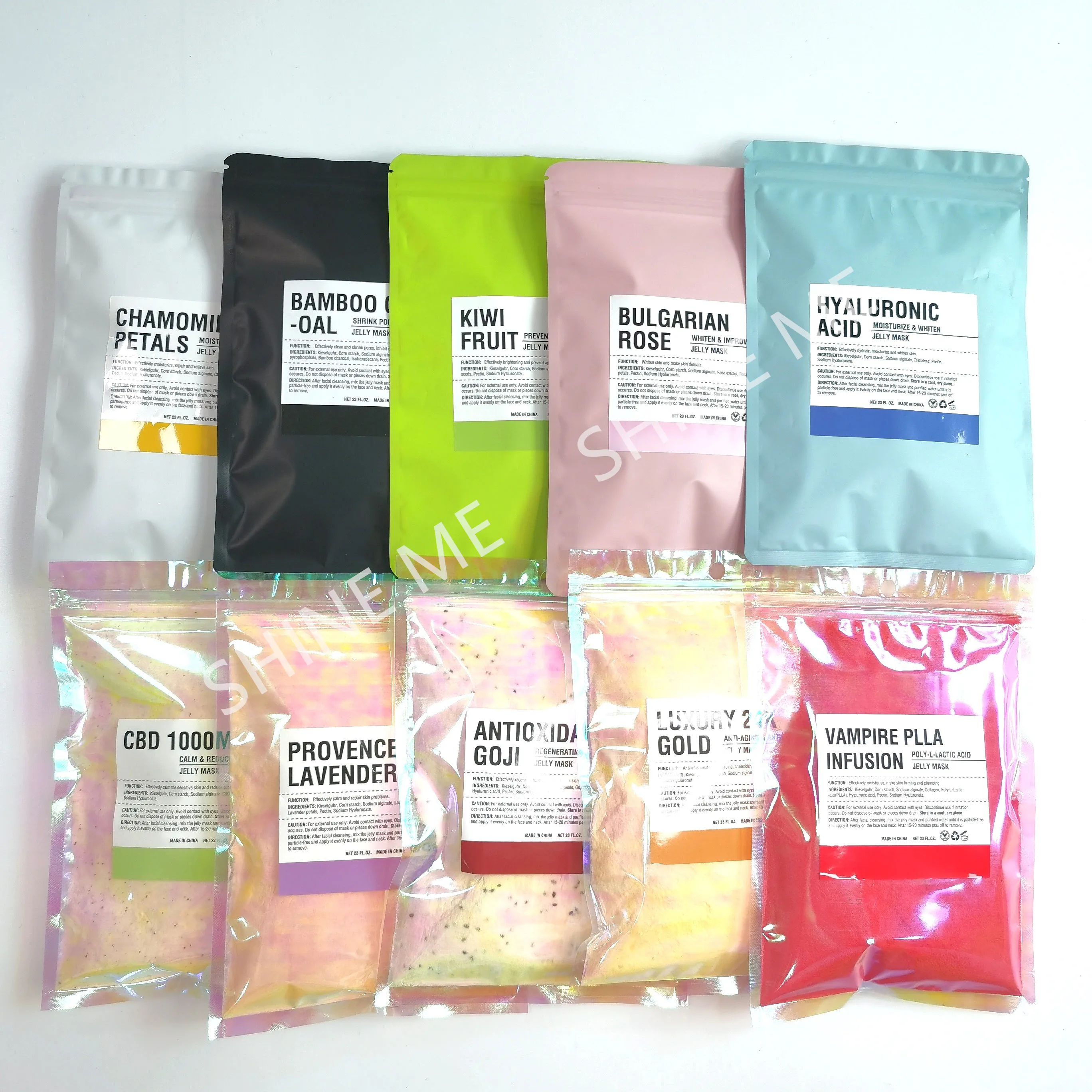 OEM ODM 50 Flavors 250g 300g 500g Natural Vegan Organic Collagen Rubber Powder Face Modeling Jelly Mask Powder