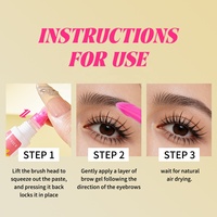 Cire coiffante pour sourcils, gel-savon à tenue forte, longue durée, waterproof, séchage rapide, sculptante, anti-bavures, avec brosse