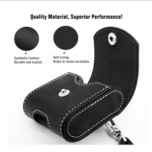 Customized PU leather <b>wireless</b> Bluetooth earphone <b>case</b>, storage bag, <b>charging</b> earphone protective <b>case</b> - Product Image 3