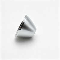 Réflecteur optique professionnel à LED unique, finition brillante, placage sous vide, en aluminium AL6063 pour lampe torche OEM