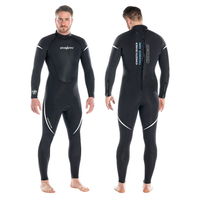 DIVESTAR desain kustom baru pakaian selam ritsleting belakang lengan panjang tahan air Neoprene 3mm untuk pria