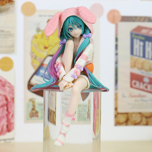 HESPER 13CM Statuette Miku en pyjama de lapin mignon, Figurine <span class=keywords><strong>Manga</strong></span> Anime en PVC, Cadeau pour Adultes - Product Image 3