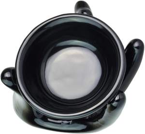 Pembakar Minyak Tangan Keramik Hitam, Tinggi 10 Cm + Lampu Teh - Product Image 2