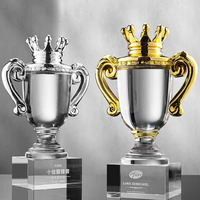 Médaille de championnat sportive personnalisée surdimensionnée en cristal, avec boîte cadeau transparente écologique, pour fabricant de trophées de tournoi