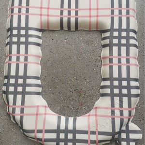 Striped Toilet Seat Cover <b>EVA</b> Waterproof Thickened For Bathroom Home Use - Product Image 1
