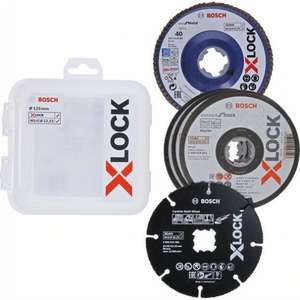 BOSCH - 2608619374 Kit pour disques à tronçonner et à lamelles X-LOCK 125mm, CMW - EAN 3165140995542 ABRASIVES CUTTING DISCS - Product Image 1